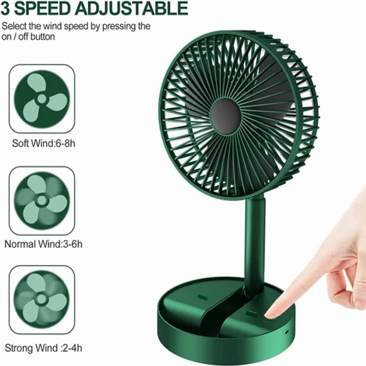 Rechargeable folding fan