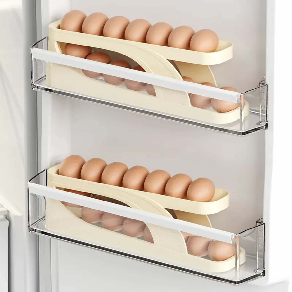 Plastic Automatic Rolling Egg Dispenser Holder (3 pcs)