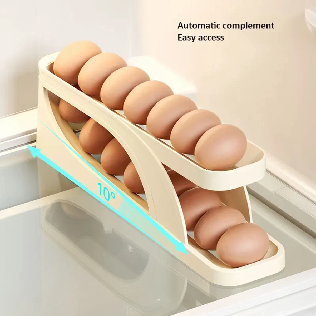 Plastic Automatic Rolling Egg Dispenser Holder (3 pcs)