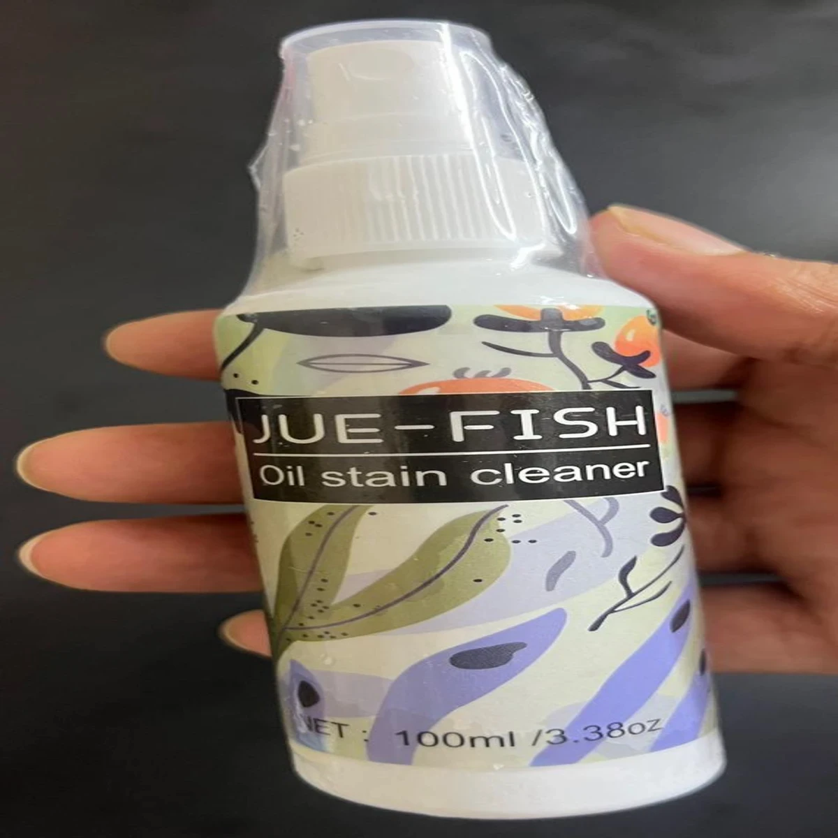 Jue-fish Oil stain cleaner for clothing clothes cleaning decontamination yellowing detergent(1 pcs)