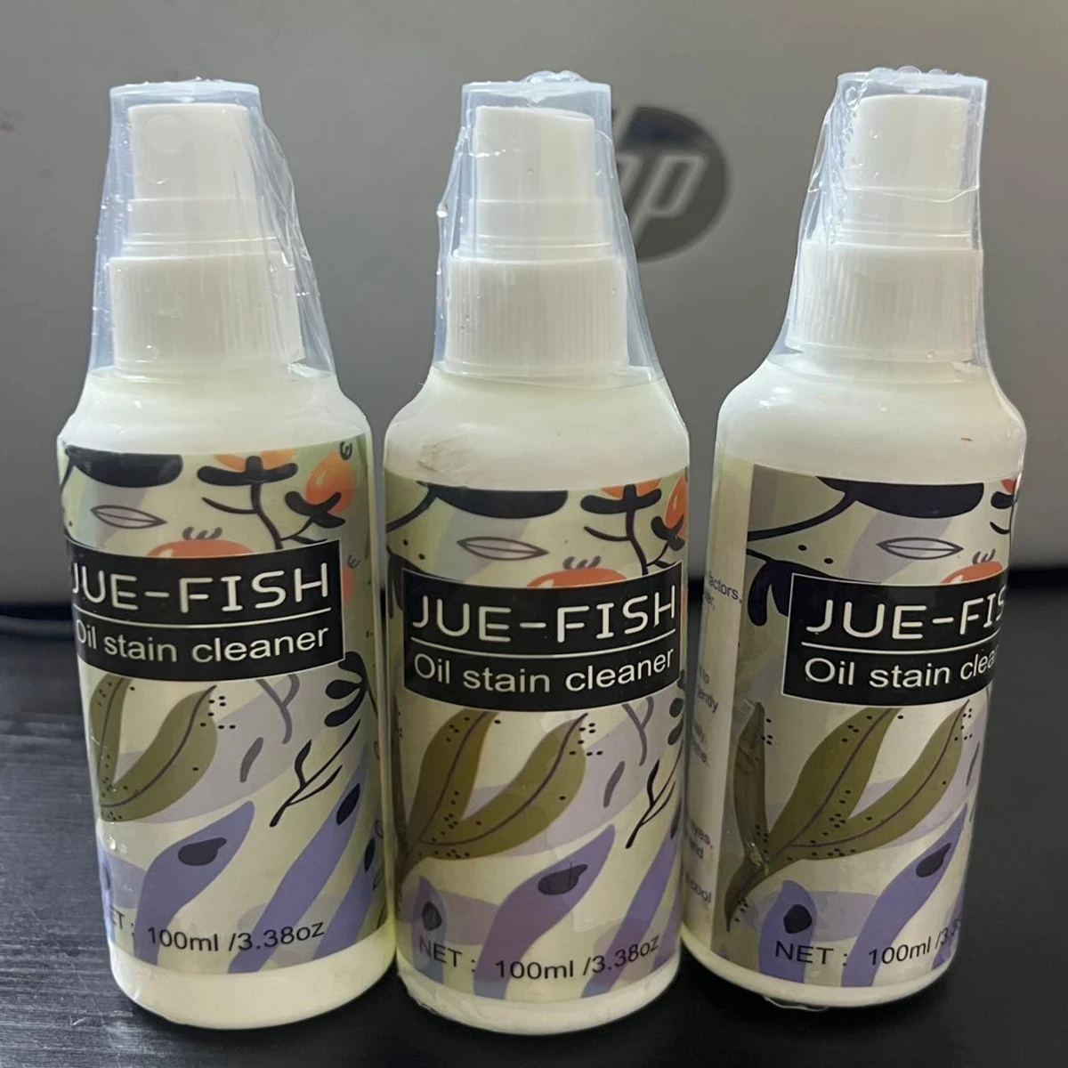 Jue-fish Oil stain cleaner for clothing clothes cleaning decontamination yellowing detergent(3 pcs)